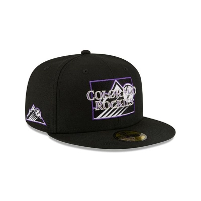 Colorado Rockies Gorra | New Era MLB Local 59fifty Fitted Cap Mexico - Negros